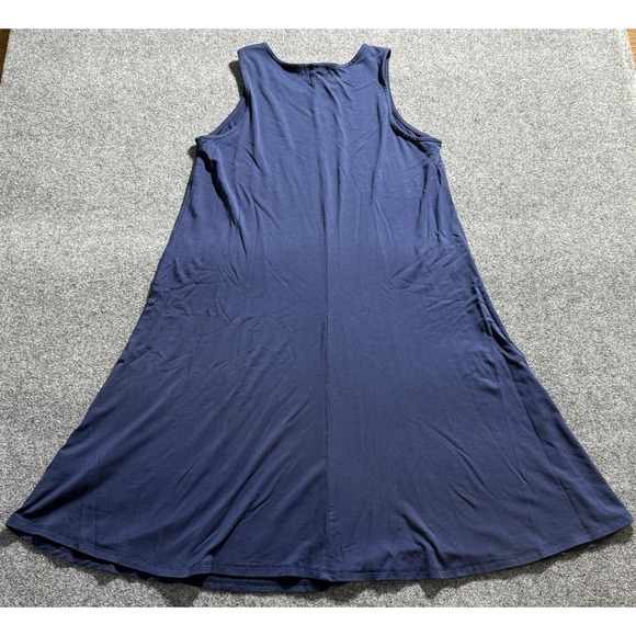 Quince Women Tencel Jersey Mini Swing Dress Baby Blue Size Medium Stretch - Picture 2 of 7